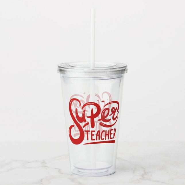 Vaso Acrílico Profesor estupendo (Anverso)