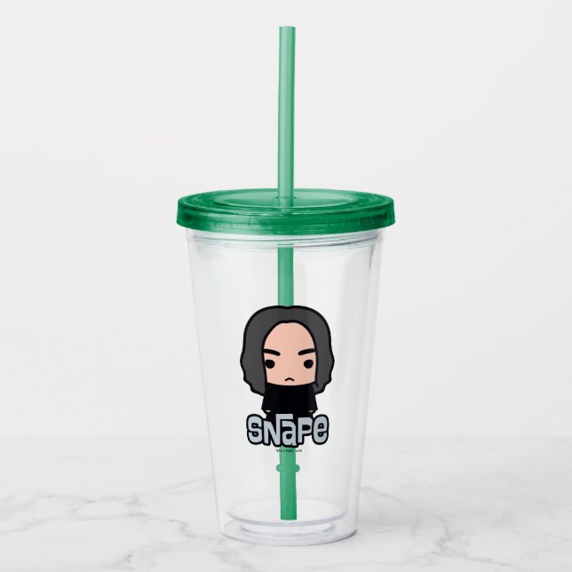 Vaso Acrílico Profesor Snape Cartoon Character Art (Anverso)
