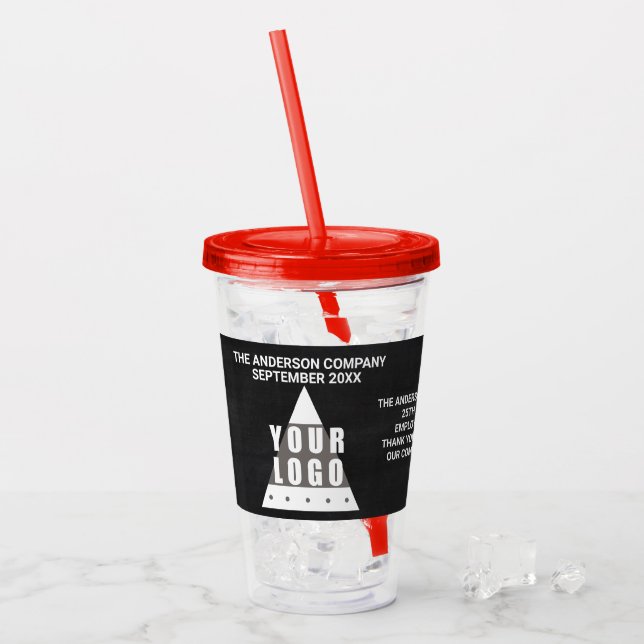 Vaso Acrílico Promocional elegante moderno simple de la pizarra (Anverso (hielo))