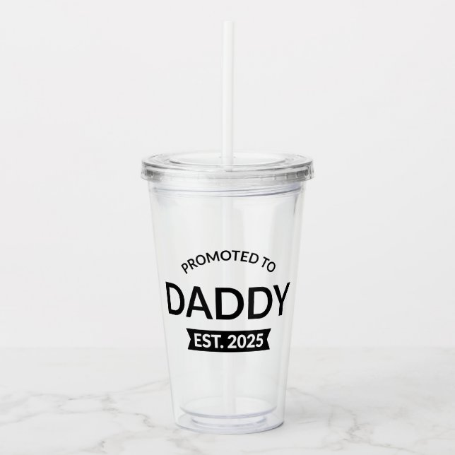 Vaso Acrílico Promovido A Daddy Est. II 2025 (Anverso)