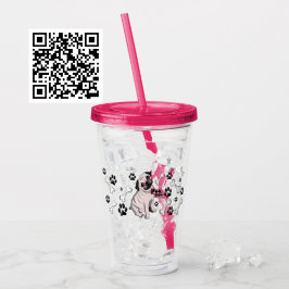 Vaso Acrílico Pug Mom