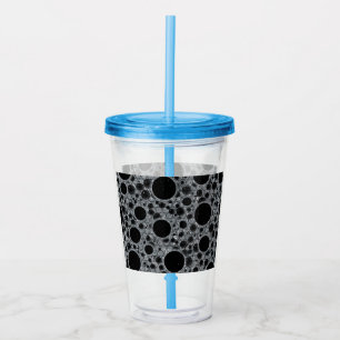 Vaso Acrílico Puntos de burbuja espacial - Plata Purpurina