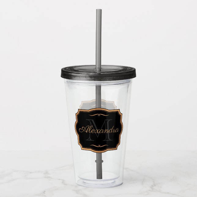 Vaso Acrílico Puntos dorados (Anverso)