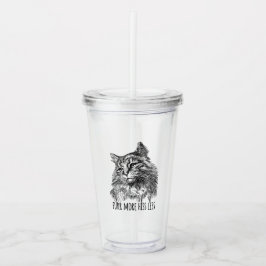 Vaso Acrílico Purr More Hiss Less Pretty Kitty