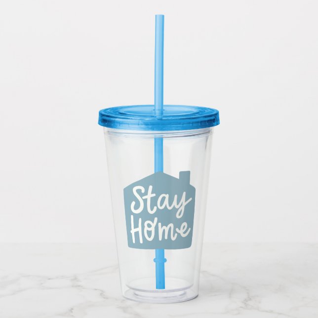 Vaso Acrílico Quédate en casa (Anverso)