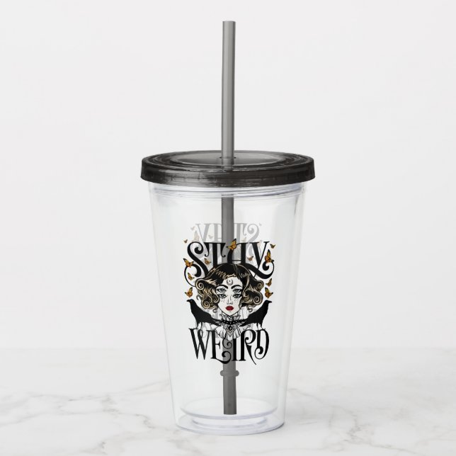 Vaso Acrílico Quédate Extraño (Anverso)