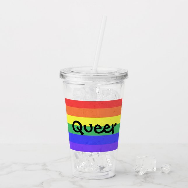 Vaso Acrílico Queer (Reverso (hielo))