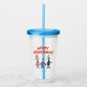 Vaso Acrílico Quienes se dan la mano Feliz Grinchmas