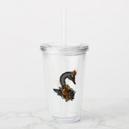 Vaso Acrílico Quinceañera de cisne negro