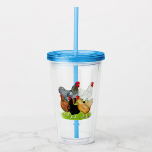 Vaso Acrílico Quinteto de pollo vinculado al sexo