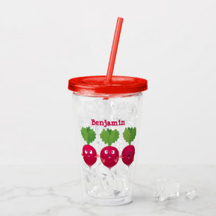 Vaso Acrílico Radios cortos cantando verduras personalizados del