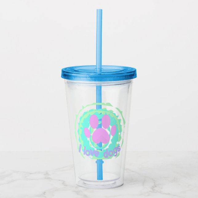 Vaso Acrílico Ramante de los perros (Anverso)