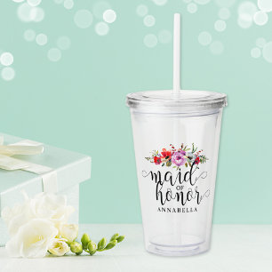 Vaso Acrílico Ramo de Dama de Honor