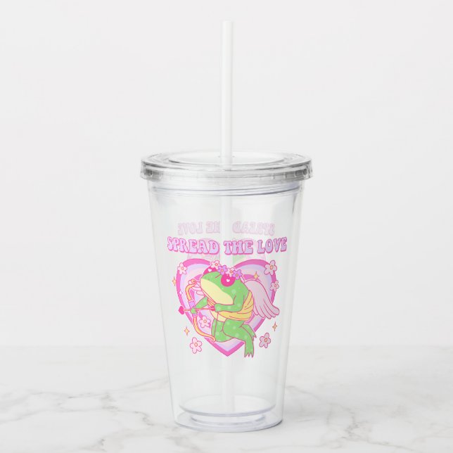 Vaso Acrílico Rana Cupido - Esparce el amor (Anverso)