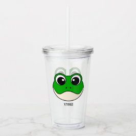 Vaso Acrílico Rana Cute Sonriente