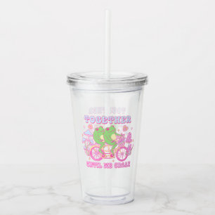Vaso Acrílico Rana De Pareja Cuta - Juntos Hasta Que Cruzamos