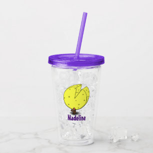 Vaso Acrílico Ratón blanco con ilustracion personalizado de ques