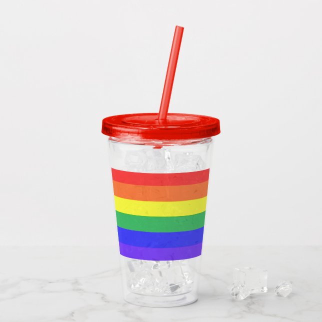 Vaso Acrílico Rayo arcoiris (Reverso (hielo))