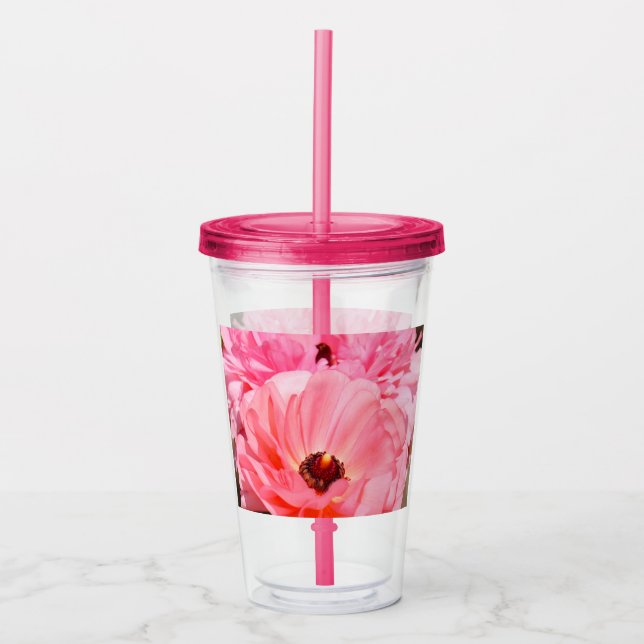 Vaso Acrílico Recortar en rosa (Anverso)