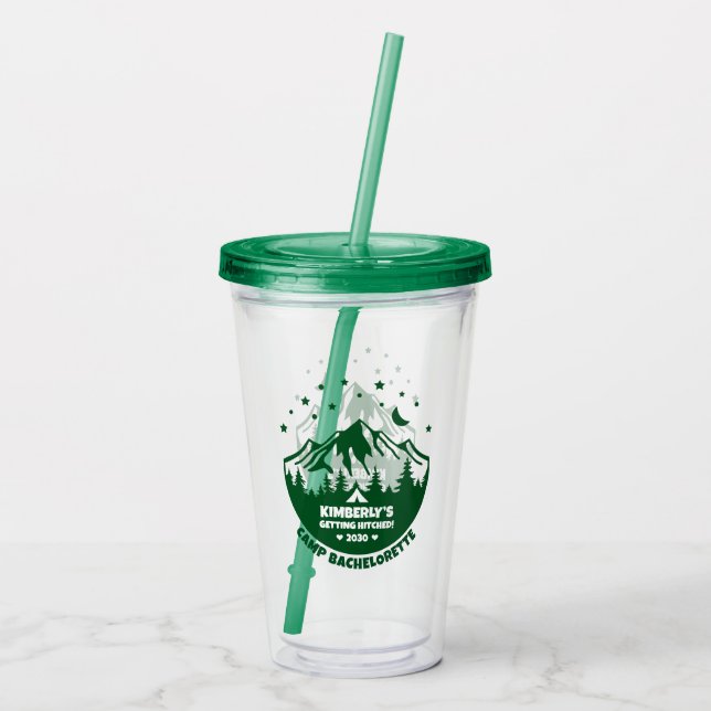 Vaso Acrílico Recuerdo de Despedida de Soltera con Tema de Campi (Reverso)