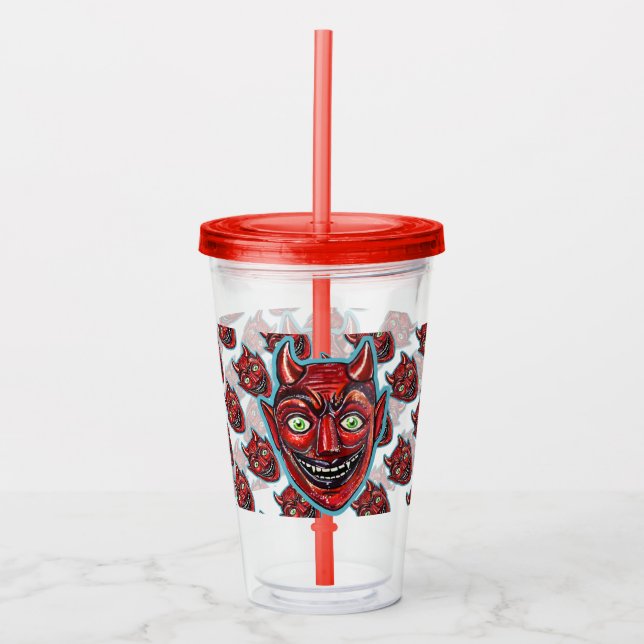 Vaso Acrílico Red Devil Vintage Halloweenies  (Anverso)