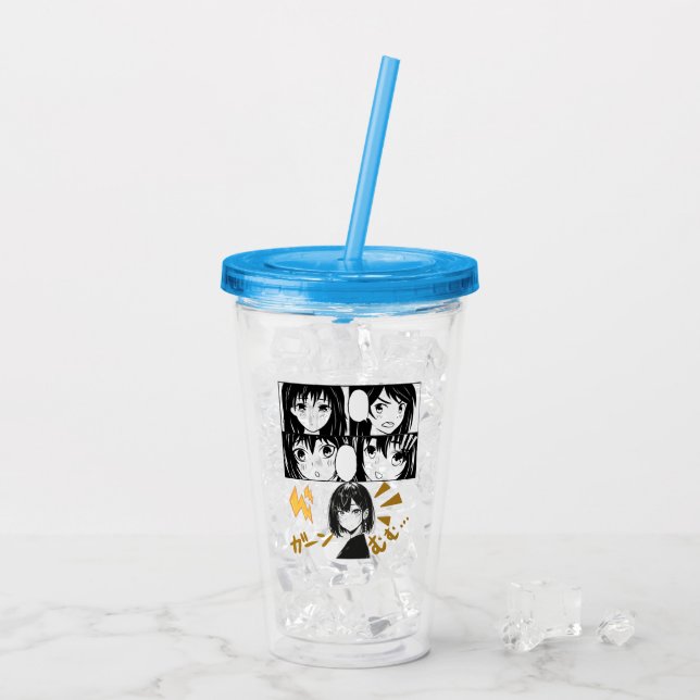 Vaso Acrílico Redes de anime emocional. Sin BG (Reverso (hielo))