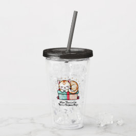Vaso Acrílico Regalo conmovedor de gatito dormido para amantes d