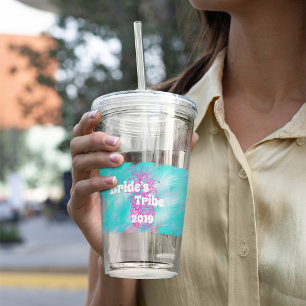 Vaso Acrílico Regalo de dama de honor de novia con nombres