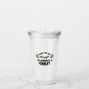 Vaso Acrílico Regalo de elevación de horquilla
