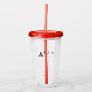 Vaso Acrílico Regalo de Navidad Personalizado Camiseta Moderna P