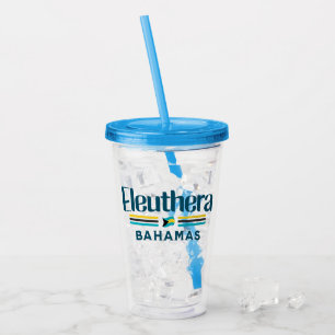 Vaso Acrílico Regalo de recuerdo de Bahamas : Bandera de Eleuthe