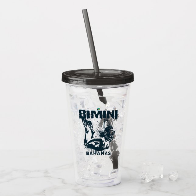 Vaso Acrílico Regalo de recuerdo de Bahamas : Bimini Bahamas Sno (Anverso (hielo))