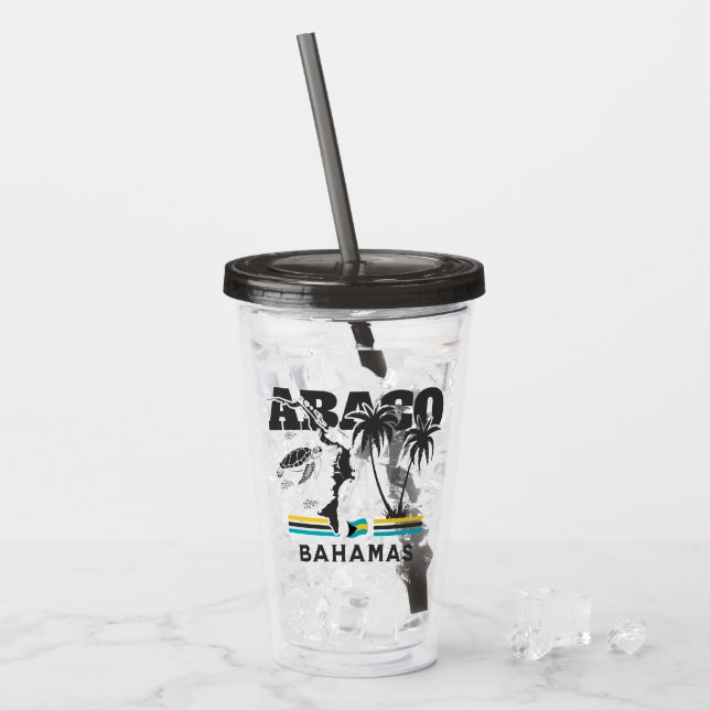 Vaso Acrílico Regalo de recuerdo de Bahamas : Independencia de A (Anverso (hielo))