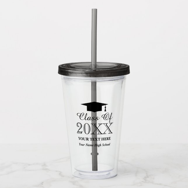 Vaso Acrílico Regalo de vidrio acrílico para la fiesta de gradua