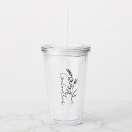 Vaso Acrílico Regalo personalizado para Madrina, Padrino, Antie.