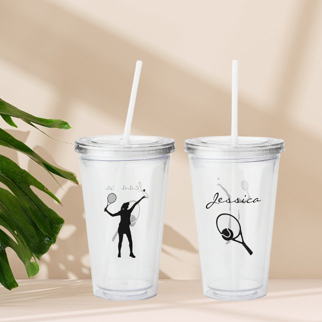 Vaso Acrílico Regalo personalizado para una jugadora de tenis (Subido por el creador)