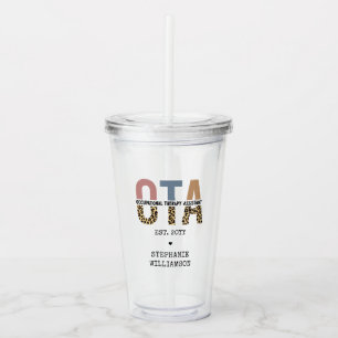 Vaso Acrílico Regalos de personalizado OTA de Auxiliar de Terapi