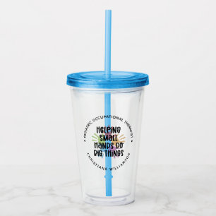 Vaso Acrílico Regalos de terapeuta ocupacional pediátrico person