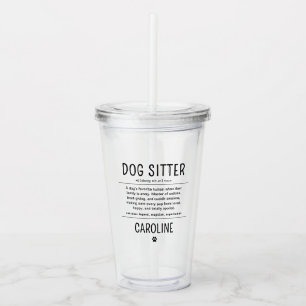 Vaso Acrílico Regalos Divertidos Cuidador de Perros Personalizad