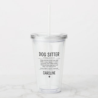 Vaso Acrílico Regalos Divertidos Cuidador de Perros Personalizad
