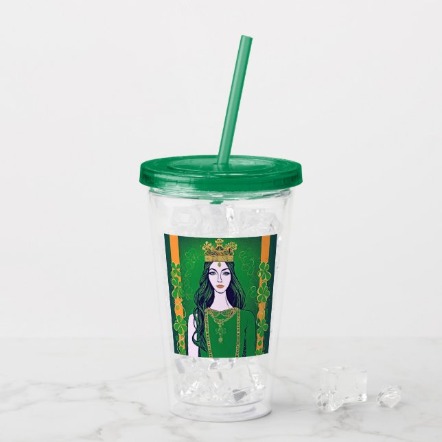 Vaso Acrílico Reina de San Patricio (Reverso (hielo))