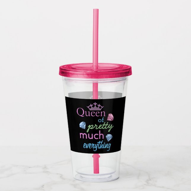 Vaso Acrílico "Reina del bonito mucho todo " (Anverso)