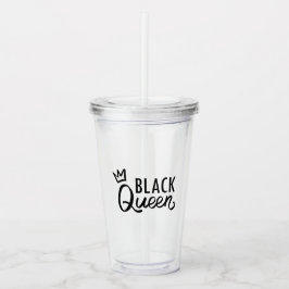 Vaso Acrílico Reina negra Tumbler