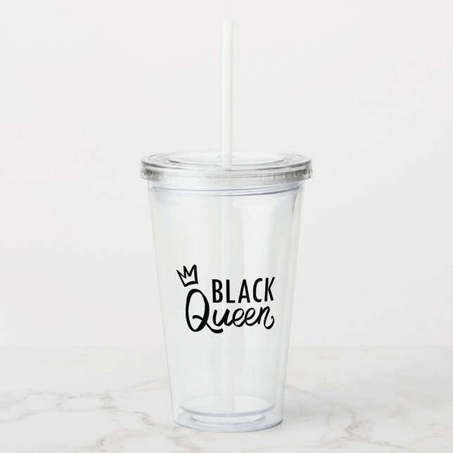 Vaso Acrílico Reina negra Tumbler (Anverso)