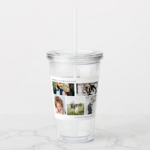 Vaso Acrílico Rejilla moderna simple de cinco fotos