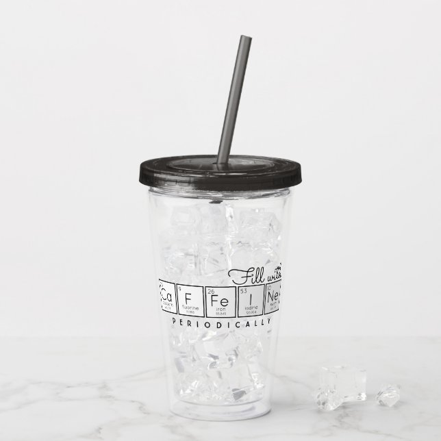 Vaso Acrílico Rellenar con cafeína periódicamente (Reverso (hielo))