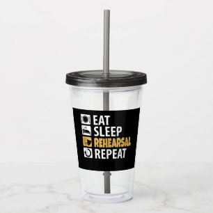 Vaso Acrílico Repetición del ensayo de sueño de consumo