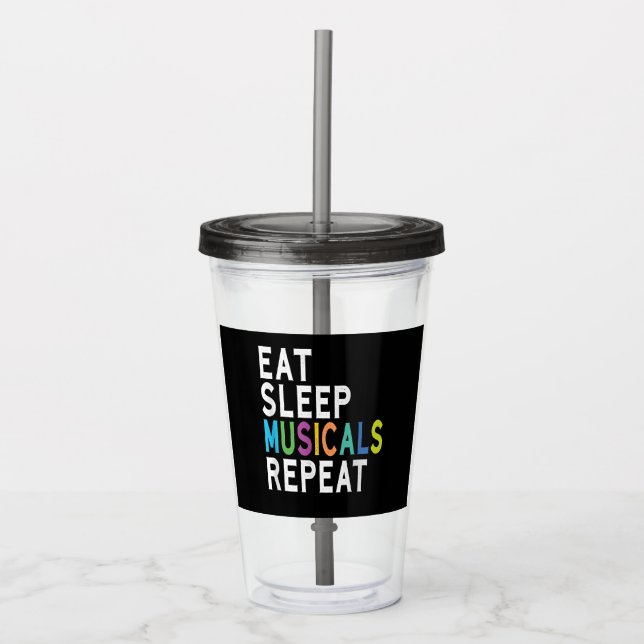 Vaso Acrílico Repetir el sueño de los musicales (Anverso)
