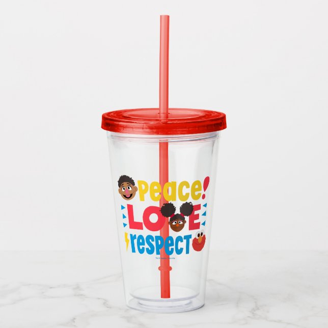 Vaso Acrílico Respeto de amor por la paz (Anverso)
