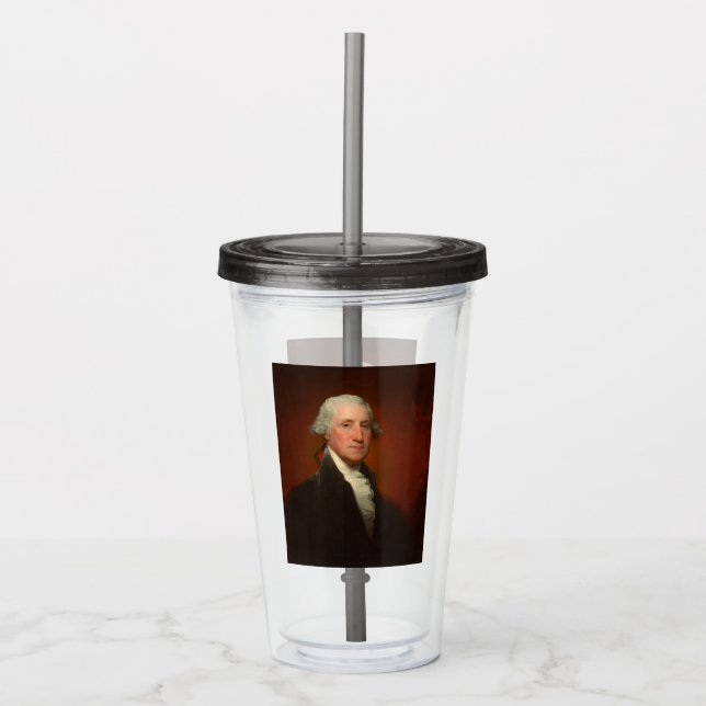 Vaso Acrílico Retrato de George Washington (Anverso)